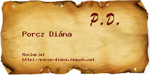 Porcz Diána névjegykártya